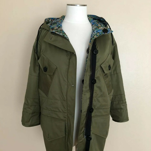 Coach Small Shrunk Parka Army Green $1395.00